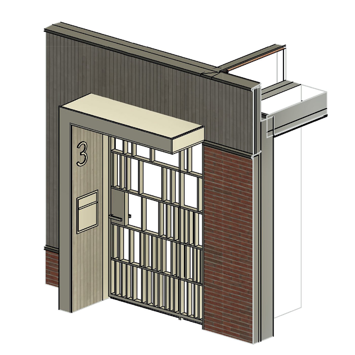 Espel polderdeur detail