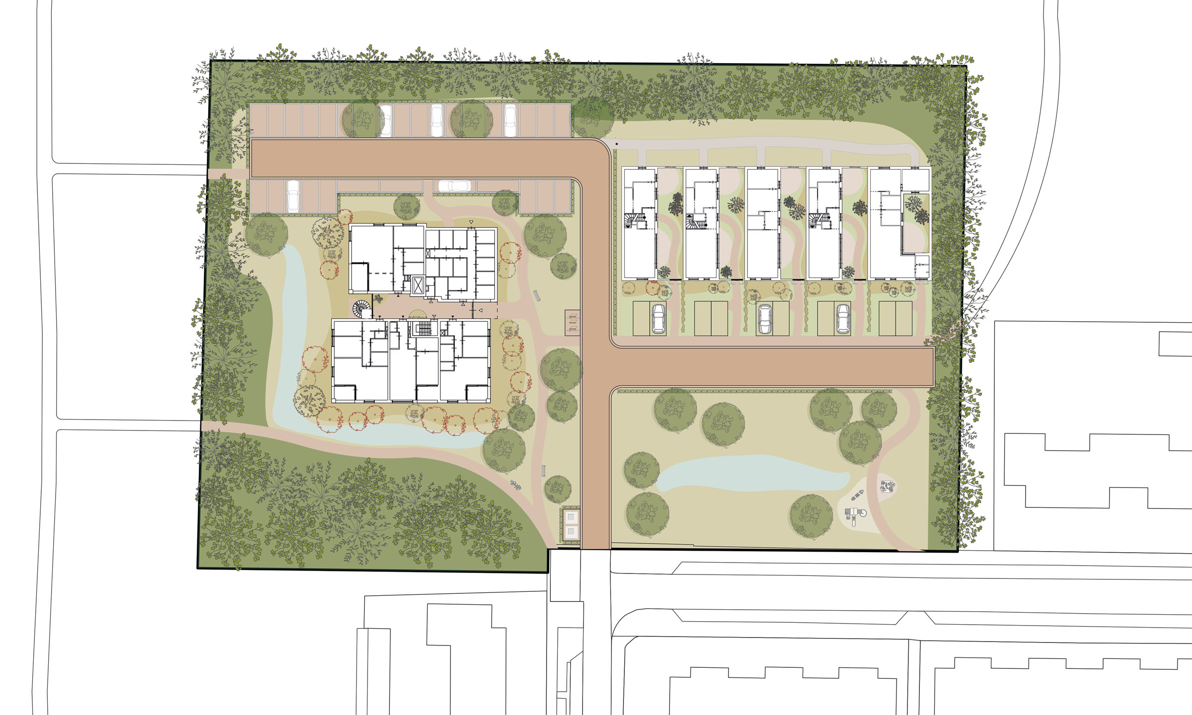 De Pioniers Espel situatietekening