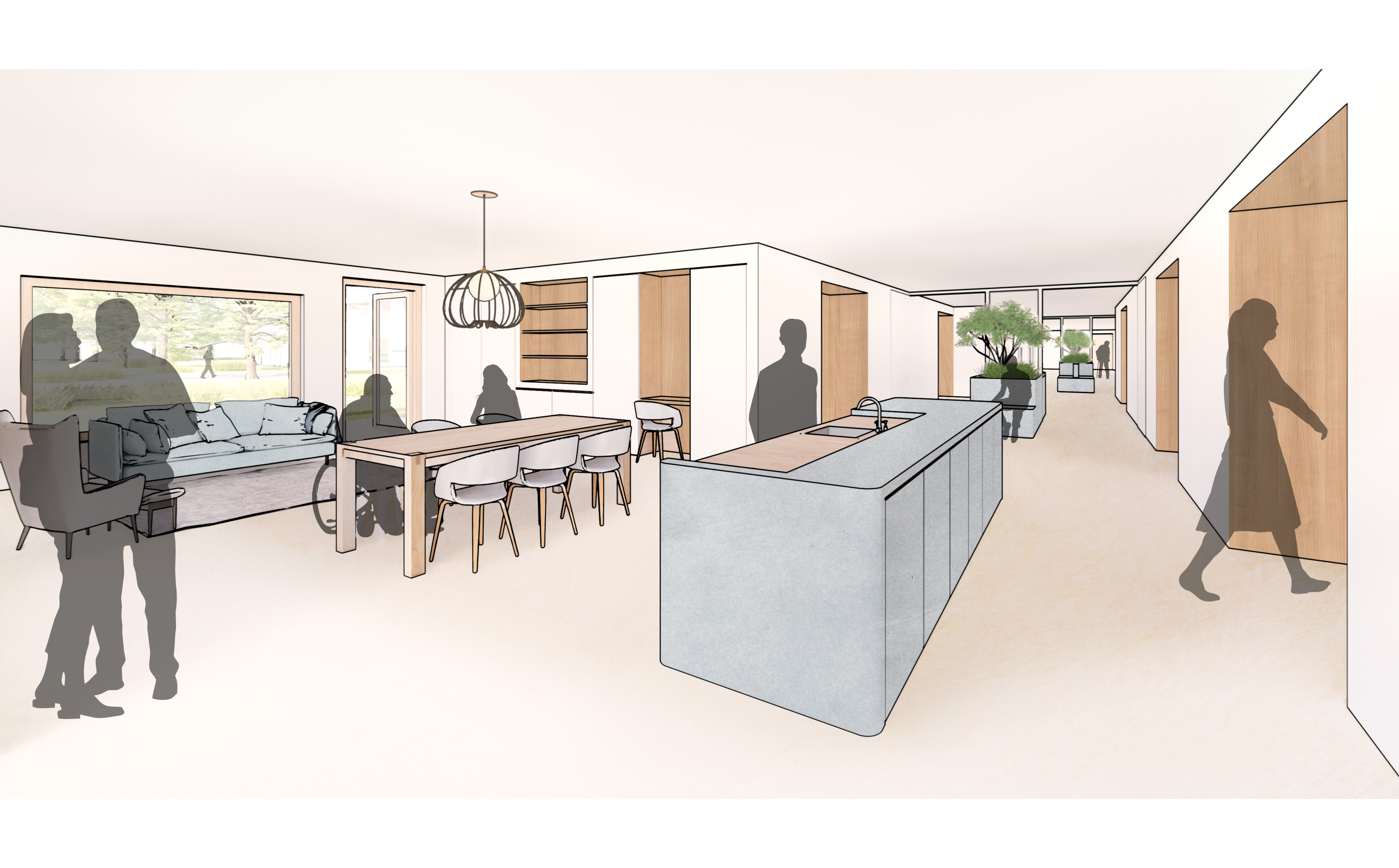 Zorgwoningen Mikado Horst gangzone